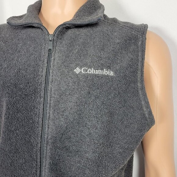 Columbia Women's Dark Grey Fleece Full Zip Vest with Pockets Size XL - Picture 3 of 10